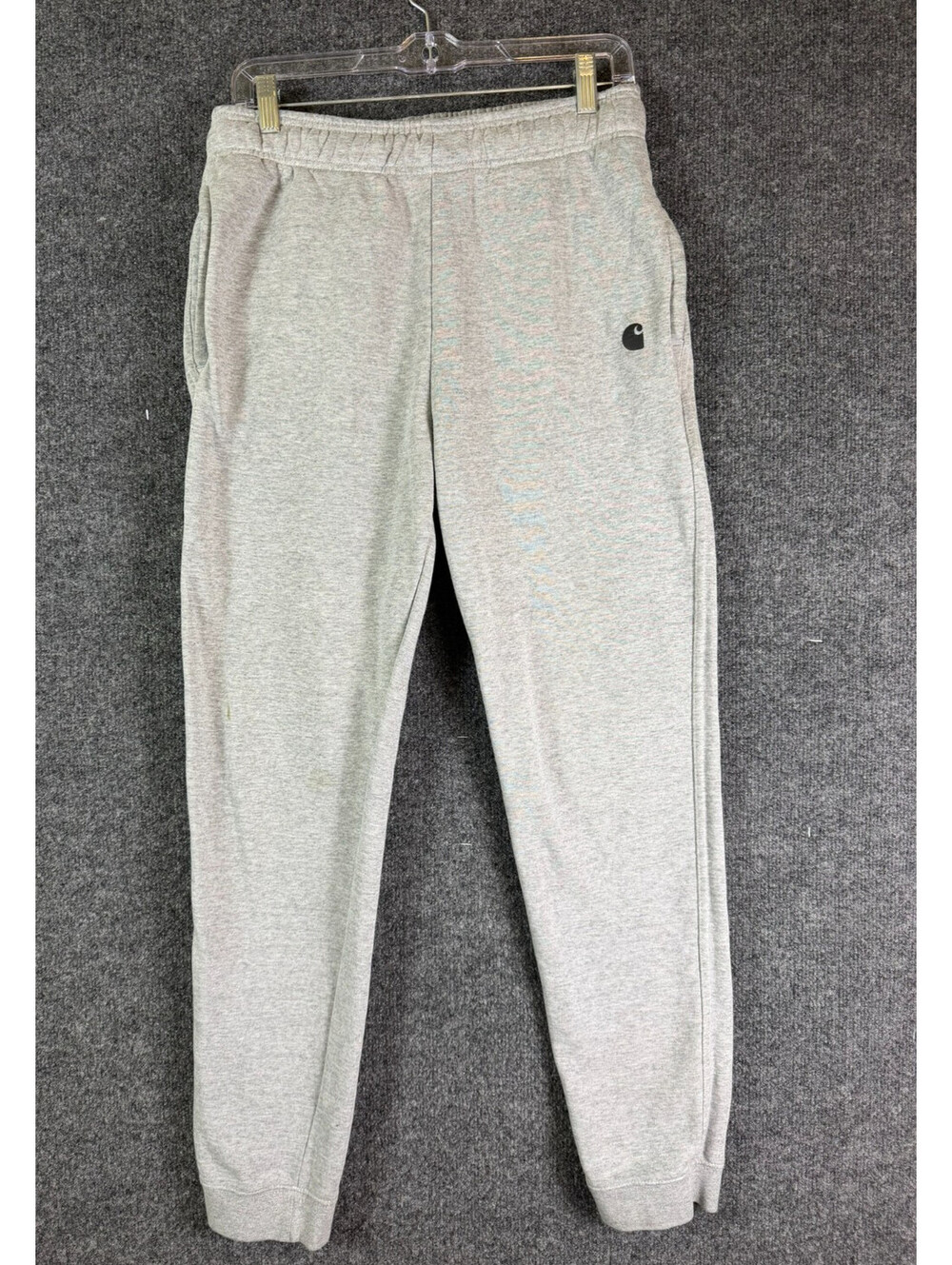 Carhartt WIP Mens Small Loose Fit Chase Sweatpants Heather Grey Joggers Fleece